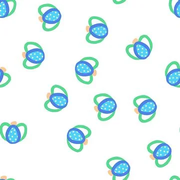 Pattern soother pacifier baby cartoon vector Stock Illustration