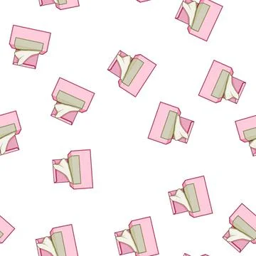 Pattern soothing makeup remover wipes cartoon vector Stock Illustration