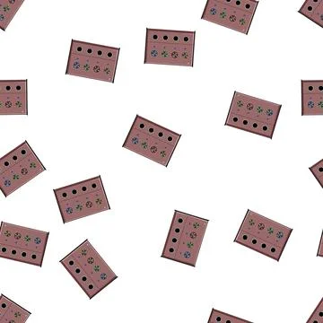 Pattern sound audio mixer cartoon vector Stock Illustration