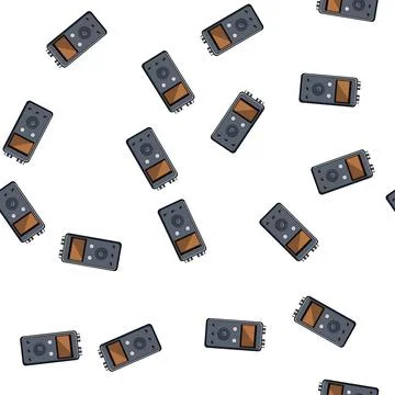 Pattern sound dictaphone cartoon vector イラスト素材