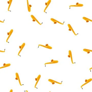 Pattern sound saxophone cartoon vector Illustrazione stock