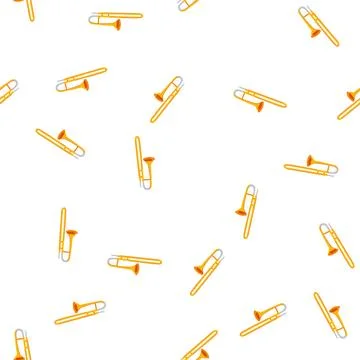 Pattern sound trombone cartoon vector Stockillustratie