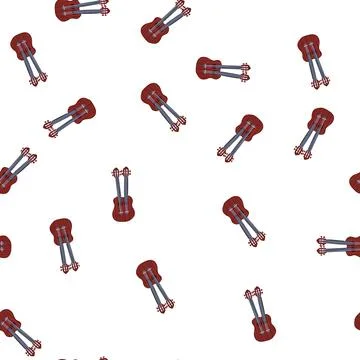 Pattern sound ukulele cartoon vector Illustrazione stock