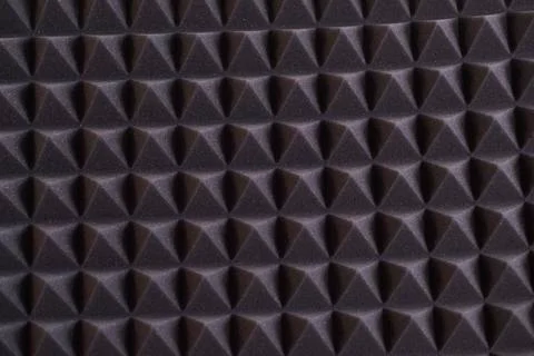 The pattern of the soundproof panel of polyurethane foam. black geometric Stock Photos