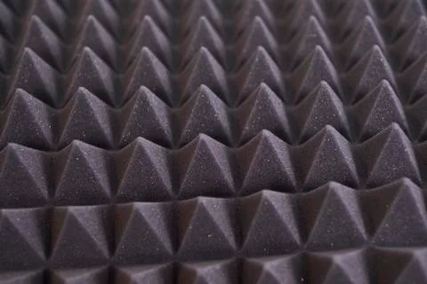 The pattern of the soundproof panel of polyurethane foam. black geometric Stock Photos