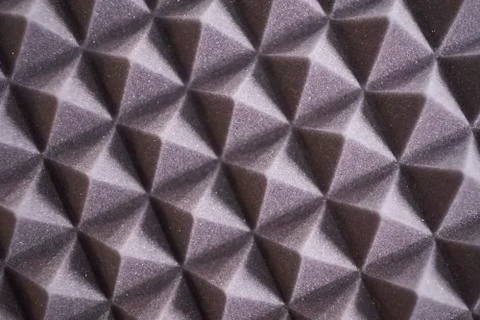 The pattern of the soundproof panel of polyurethane foam. black geometric Stock Photos
