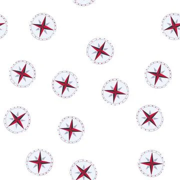 Pattern south nautical compass cartoon vector Stockillustratie