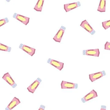 Pattern spa hand cream cartoon vector Illustrazione stock