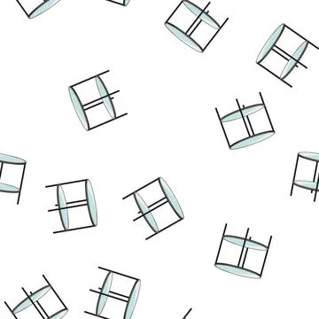 Pattern space glass table cartoon vector Stock Illustration
