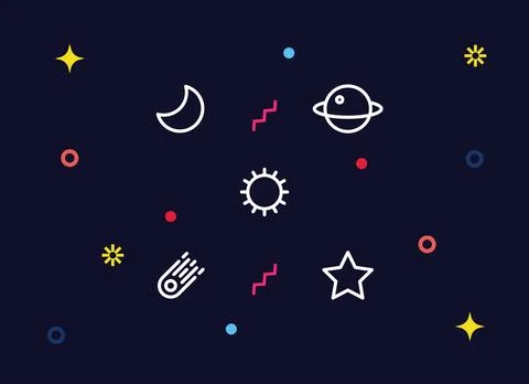 Pattern space hipster texture background Stock Illustration