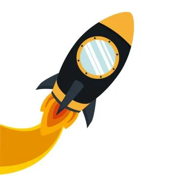Pattern of space rocket in white background Stock Illustration