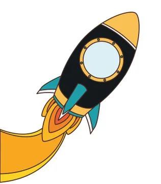 Pattern of space rocket in white background 스톡 일러스트