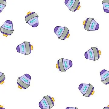 Pattern space ufo ship cartoon vector Stock Illustration