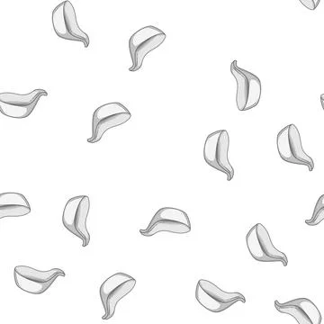 Pattern spacious sauce dipping bowl cartoon vector Stockillustratie