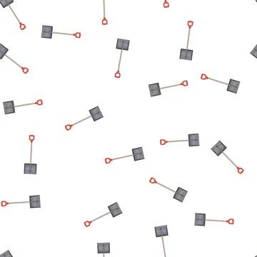 Pattern spade shovel tool cartoon vector 스톡 일러스트