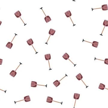 Pattern spade snow shovel cartoon vector Stockillustratie