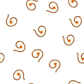 Pattern spark dynamite fuse cartoon vector Stock Illustration