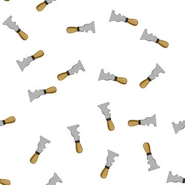 Pattern spatula paint scraper cartoon vector 스톡 일러스트