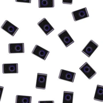 Pattern speaker partybox sound cartoon vector Stock Illustration