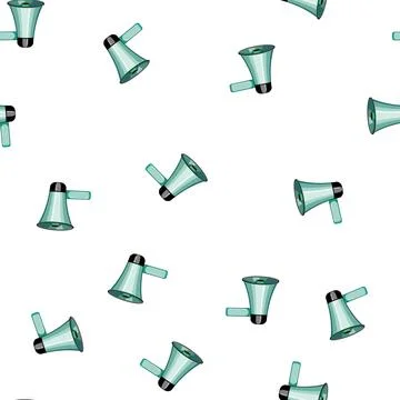 Pattern speech megaphone speaker cartoon vector Stock Illustration