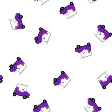 Pattern speed golf cart cartoon vector 스톡 일러스트