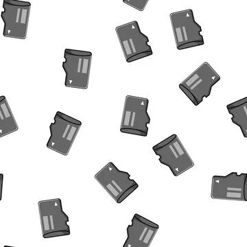 Pattern speed microsd card cartoon vector Stock Illustration