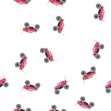 Pattern speed rc car toy cartoon vector Stock Illustration