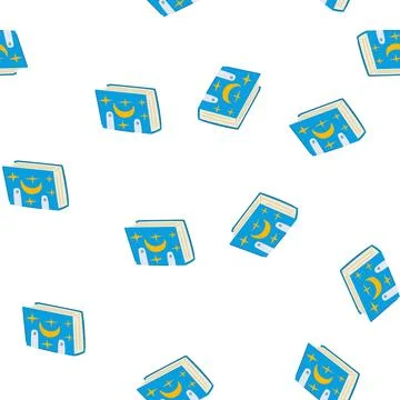 Pattern spells fantasy book cartoon vector 스톡 일러스트