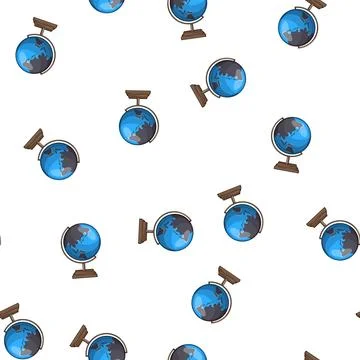 Pattern sphere globe cartoon vector sign color Stockillustratie