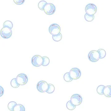 Pattern sphere soap bubbles cartoon vector Stock Illustration