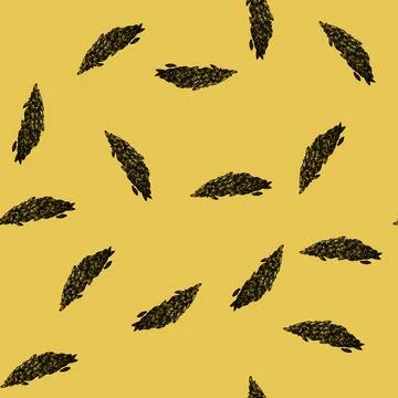 Pattern spice cumin sketch hand drawn Illustrazione stock