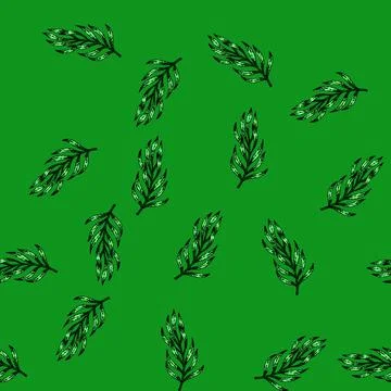 Pattern spice tarragon sketch hand drawn 스톡 일러스트