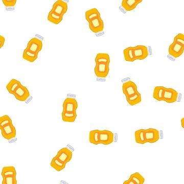 Pattern spicy mustard bottle cartoon vector Stock Illustration