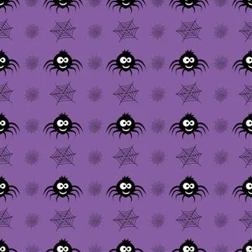 Pattern with spider 스톡 일러스트
