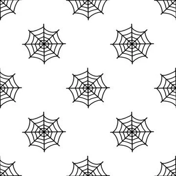 The pattern of the spider web.Design for Halloween Stock Illustration