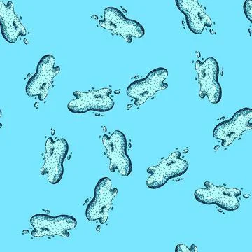 Pattern spill water puddle sketch hand drawn Stock Illustration