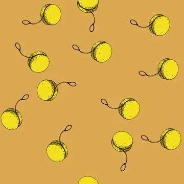 Pattern spin yo yo sketch hand drawn 库存插图