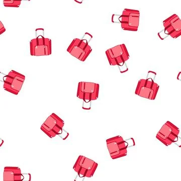 Pattern spinner rolling luggage cartoon vector Stockillustratie