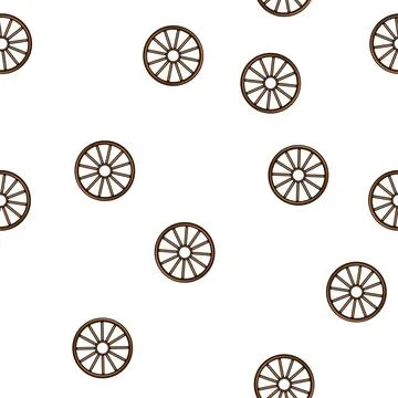 Pattern spinning wheel ancient cartoon vector Illustrazione stock