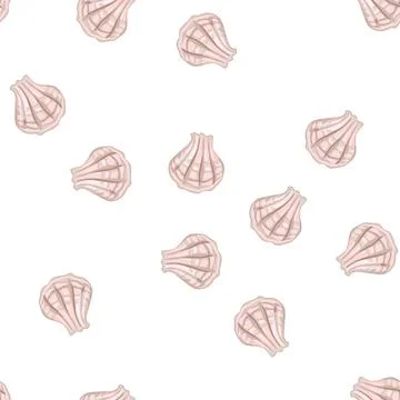 Pattern spiral sea shell cartoon vector Illustrazione stock