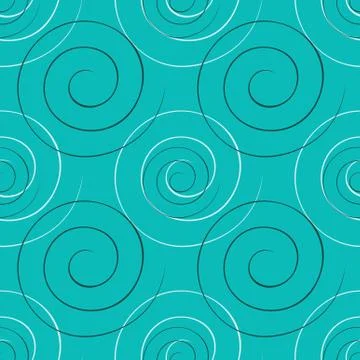 Pattern with spirals in the style of brush strokes Stock Illustration
