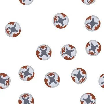 Pattern splash rusty screw head cartoon vector イラスト素材
