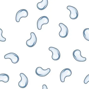 Pattern splash water drops cartoon vector Stock Illustration