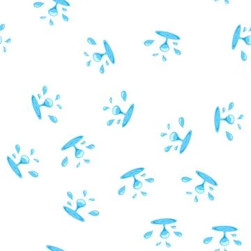 Pattern splash water drops cartoon vector イラスト素材