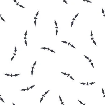 Pattern spooky bat halloween cartoon vector Illustrazione stock