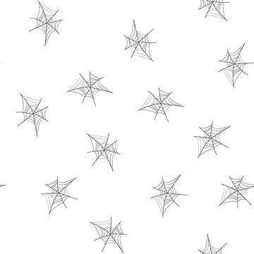 Pattern spooky cobweb cartoon vector イラスト素材