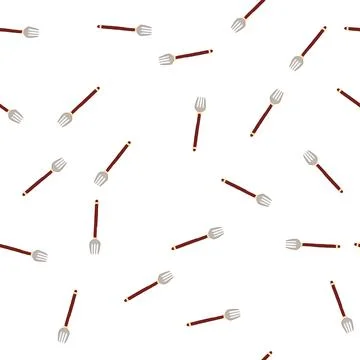 Pattern spoon fork cartoon vector Stock Illustration