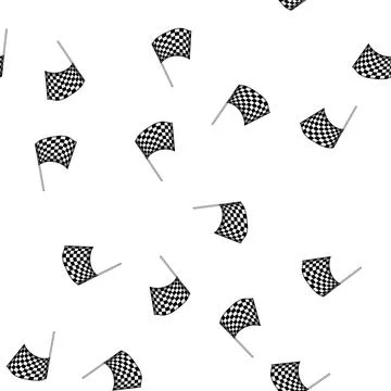 Pattern sport finish flag cartoon vector 库存插图