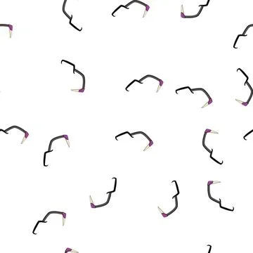 Pattern sport piolet ice tool cartoon vector Stock Illustration