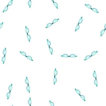 Pattern sport pool goggles cartoon vector Stock Illustration